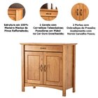 Kit Balcão Buffet 2 Portas E Aparador 100% Madeira Rústica La