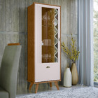 Kit Balcão Buffet Para Sala Cristaleira Nicho Adega E Espelho