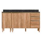 Kit Balcao Com Tampo 160cm 2 Peças Mdf Kali Premium Nicioli