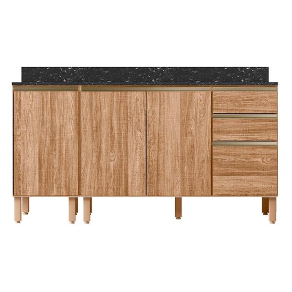 Kit Balcao Com Tampo 160cm 2 Peças Mdf Kali Premium Nicioli