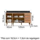 Kit Balcao Com Tampo 160cm 2 Peças Mdf Kali Premium Nicioli