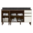 Kit Balcao Com Tampo 160cm 2 Peças Mdf Kali Premium Nicioli