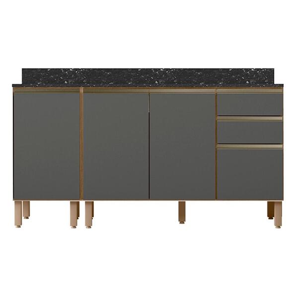 Kit Balcao Com Tampo 160cm 2 Peças Mdf Kali Premium Nicioli