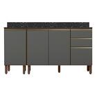 Kit Balcao Com Tampo 160cm 2 Peças Mdf Kali Premium Nicioli