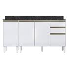 Kit Balcao Com Tampo 160cm 2 Peças Mdf Kali Premium Nicioli