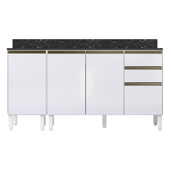 Kit Balcao Com Tampo 160cm 2 Peças Mdf Kali Premium Nicioli