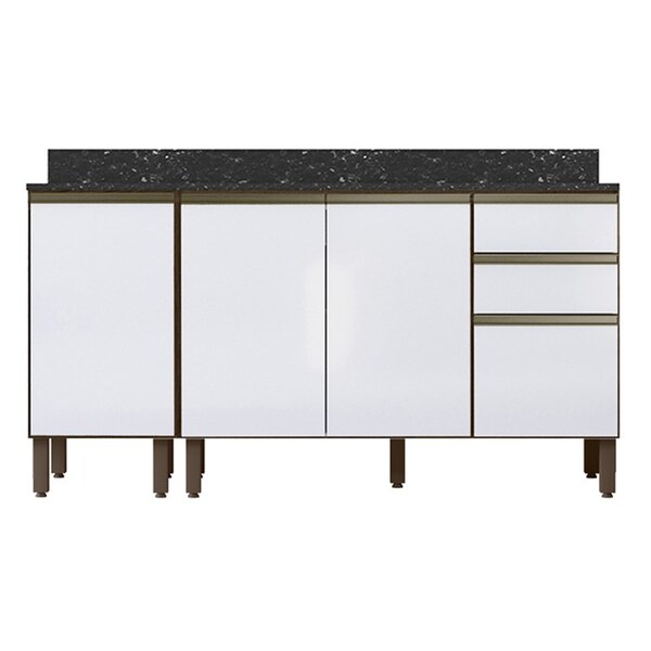 Kit Balcao Com Tampo 160cm 2 Peças Mdf Kali Premium Nicioli