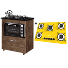 Kit Balcão Cooktop 1 Porta Br C/fogão Cooktop 5 Bocas
