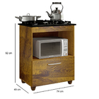 Kit Balcão Cooktop 1 Porta Br C/fogão Cooktop 5 Bocas