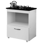 Kit Balcão Cooktop 1 Porta Br C/fogão Cooktop 5 Bocas
