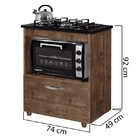 Kit Balcão Cooktop 1 Porta Br C/fogão Cooktop 5 Bocas