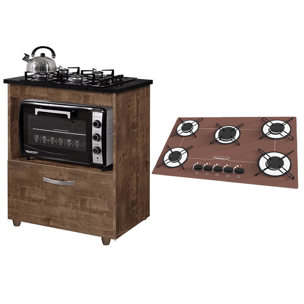 Kit Balcão Cooktop 1 Porta Br C/fogão Cooktop 5 Bocas | Leroy Merlin