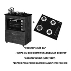 Kit Balcão Cooktop 1 Porta Br C/forno Elétrico 48l 220v C/fog