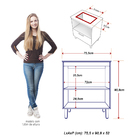 Kit Balcão Cooktop 1 Porta C/fogão Cooktop 4 Bocas Preto Bivo