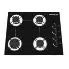 Kit Balcão Cooktop 1 Porta C/fogão Cooktop 4 Bocas Preto Bivo
