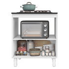 Kit Balcão Cooktop 1 Porta C/fogão Cooktop 4 Bocas Preto Bivo