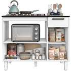 Kit Balcão Cooktop 2 Porta 1 Gav. C/fogão Cooktop 5 Bocas Ver