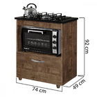 Kit Balcão Cooktop Itatiaia Com 1 Porta E Fogão Cooktop 4 Boc