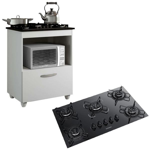 Kit Balcão Cooktop Itatiaia Com 1 Porta E Fogão Cooktop 5 Boc