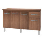 Kit Balcão Cozinha Gabinete Camile 138 Cm Savana Frente Savan