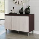 Kit Balcão De Cozinha E Aéreo Manu Castanho 120 Cm Sem Tampo