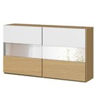 Kit Balcão De Pia E Armário 2 Portas Com Vidro 120cm Nevasca