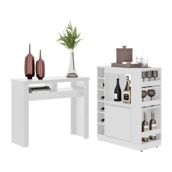 Kit Balcao E Aparador Croacia Branco