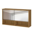 Kit Balcão E Armário Aéreo Com Vidro 120cm Para Cozinha Raiar