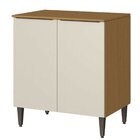 Kit Balcão E Armário Aéreo Para Cozinha 80 Cm 2 Portas Raiar