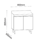 Kit Balcão Ellen E Aéreo Isis 80cm C/ Tampo Branco - Vallisa