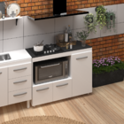 Kit Balcão Para Pia 118 Cm Bianca Branco Com Balcão Para Cook