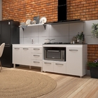 Kit Balcão Para Pia 118 Cm Bianca Branco Com Balcão Para Cook