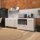 Kit Balcão Para Pia 118 Cm Bianca Branco Com Balcão Para Forn