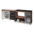 Kit Balcão Para Pia 118 Cm Bianca Savana Frente Preto Com Bal