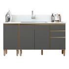 Kit Balcao Para Pia 160cm 2 Peças Mdf Kali Premium Nicioli