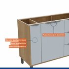 Kit Balcão Para Pia 1 Porta 4 Gavetas E Armário Para Cozinha