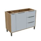 Kit Balcão Para Pia 1 Porta 4 Gavetas E Armário Para Cozinha