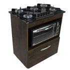 Kit Balcão Salvia Ipê Com Cooktop Preto 5 Bocas E Forno 48l C
