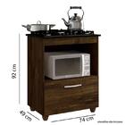 Kit Balcão Salvia Ipê Com Cooktop Vermelho 4 Bocas E Forno El