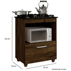 Kit Balcão Salvia Ipê Com Cooktop Vermelho 4 Bocas E Forno El