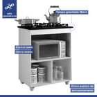 Kit Balcão Salvia Mais Fogão Cooktop 4 Bocas Preto Chamalux