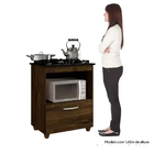 Kit Balcão Salvia Mais Fogão Cooktop 4 Bocas Preto Chamalux