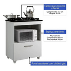 Kit Balcão Salvia Mais Fogão Cooktop 4 Bocas Preto Itatiaia