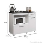 Kit Balcão Violeta Com Cooktop Azul 4 Bocas Bivolt