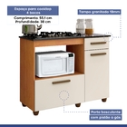 Kit Balcão Violeta Nature Off White Mais Fogão Cooktop Ultra