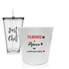 Kit Balde De Pipoca E Copo Personalizados - Filminho+pipoca