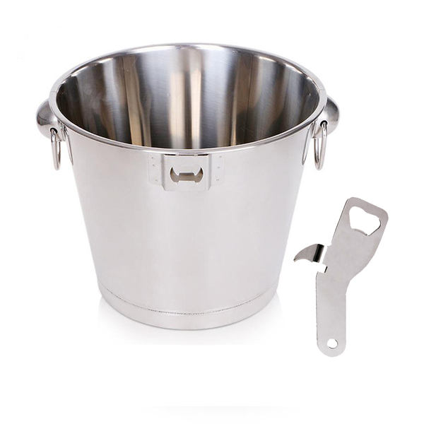 Kit Balde Inox Gelo Bar Cerveja 6l E Abridor Class Home