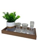 Kit Bandeja, Conjunto De Copos, Garrafa De Licor E Vaso