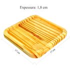 Kit Bandeja de Madeira 17x17cm - RG - Nº9 Cozinha - Elegante