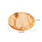 Kit Bandeja de Madeira Pinus 16cm - Modelo Circular -Elegante